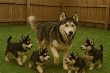 Siberian huskies