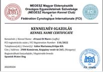 Kennel name certificate