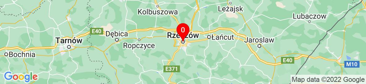Map of Rzeszów, Rzeszów County, Podkarpackie Voivodeship, Poland. More detailed map is available only for registered users. Please register or log in.