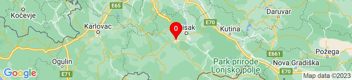 Map of Petrinja, Općina Petrinja, Sisak-Moslavina County, Croatia. More detailed map is available only for registered users. Please register or log in.