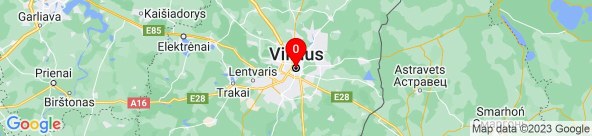 Map of Vilnius, Lithuania. More detailed map is available only for registered users. Please register or log in.