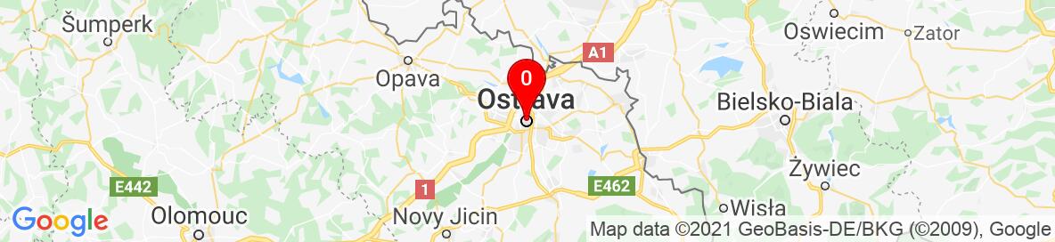 Map of Ostrava, Ostrava-město, Moravskoslezský kraj, Česko. More detailed map is available only for registered users. Please register or log in.
