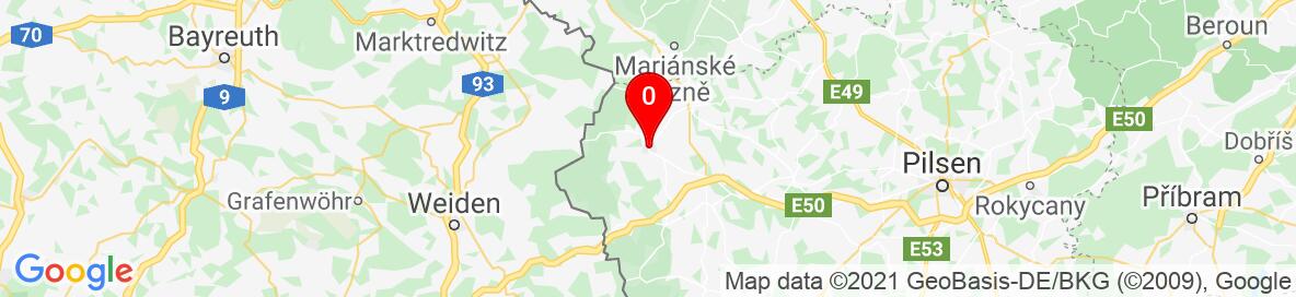 Map of Tachov, Plzeňský kraj, Česko. More detailed map is available only for registered users. Please register or log in.