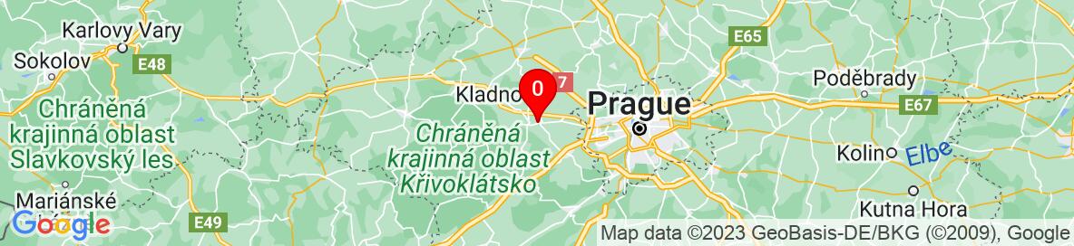 Map of Unhošť, Kladno District, Central Bohemian Region, Czechia. More detailed map is available only for registered users. Please register or log in.