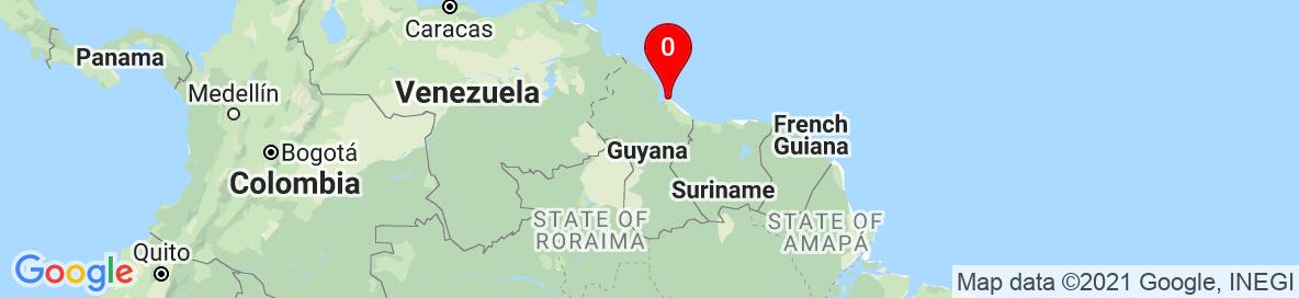 Map of Guyana. Detailed map cannot be displayed.