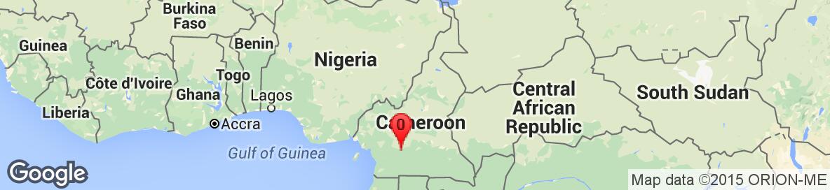 Map of Cameroon. Detailed map cannot be displayed.