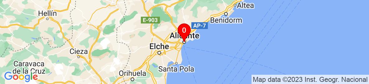Map of Alicante, Valencian Community, Spain. More detailed map is available only for registered users. Please register or log in.