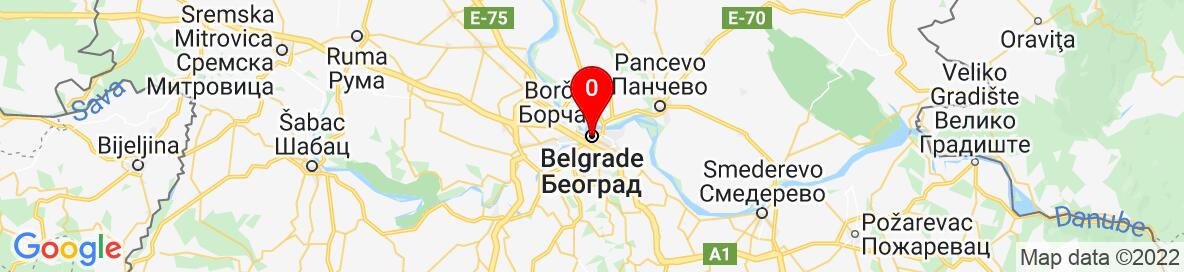 Map of Belgrade, City of Belgrade, Serbia. More detailed map is available only for registered users. Please register or log in.
