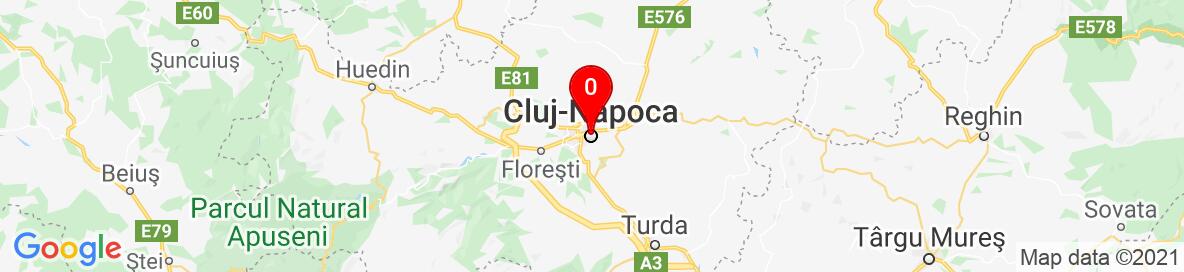 Map of Cluj-Napoca, Cluj - Napoca, Cluj County, Romania. More detailed map is available only for registered users. Please register or log in.