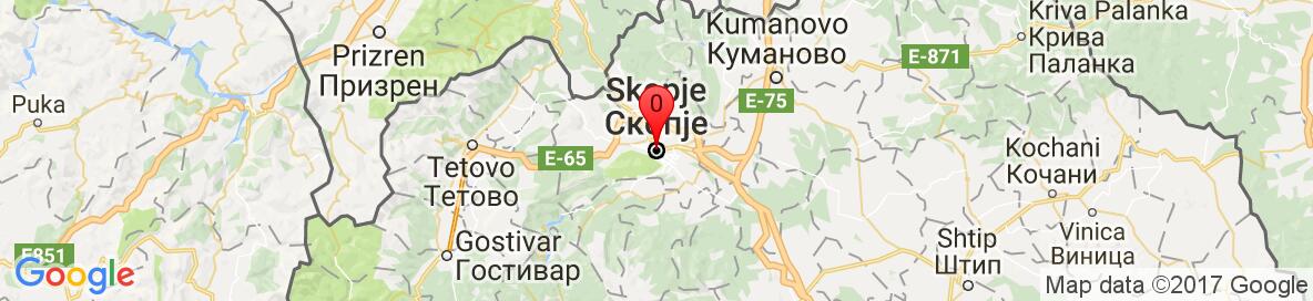 Map of Skopje, Macedonia (FYROM). More detailed map is available only for registered users. Please register or log in.
