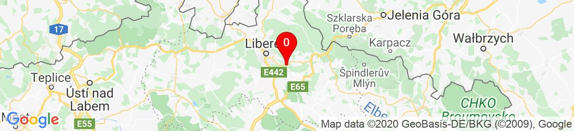 Map of Gablonz an der Neiße, Okres Jablonec nad Nisou, Liberecký kraj, Tschechien. More detailed map is available only for registered users. Please register or log in.
