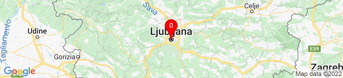 Map of Ljubljana, Slovenia. More detailed map is available only for registered users. Please register or log in.