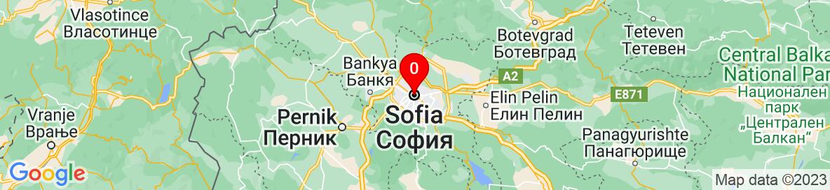 Map of Sofia, Sofia City Province, Bulgaria. More detailed map is available only for registered users. Please register or log in.