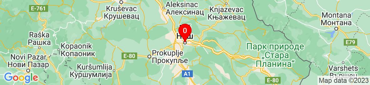 Map of Niš, Nišava District, Serbia. More detailed map is available only for registered users. Please register or log in.