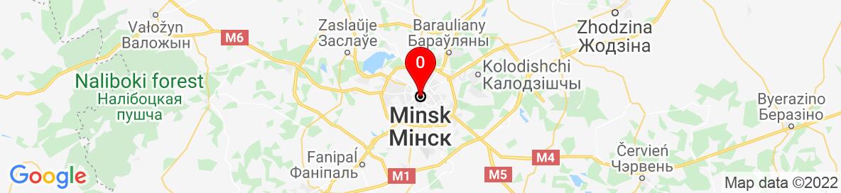 Map of Minsk, Minsk Region, Belarus. More detailed map is available only for registered users. Please register or log in.