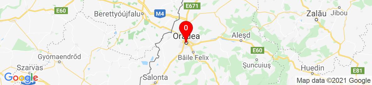 Map of Oradea, Bihor County, Romania. More detailed map is available only for registered users. Please register or log in.