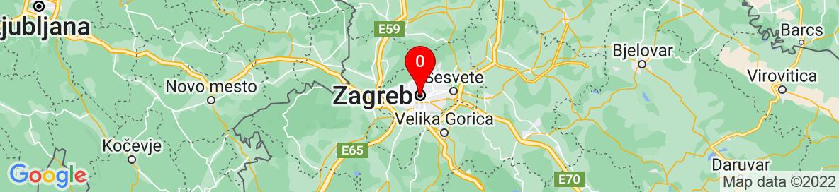 Map of Zagreb, Croatia. More detailed map is available only for registered users. Please register or log in.