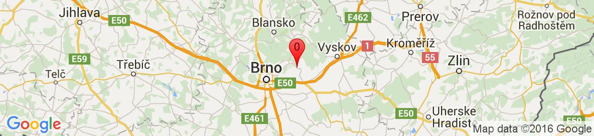 Map of Hostěnice, Brno-Country District, South Moravian Region, Czech Republic. More detailed map is available only for registered users. Please register or log in.