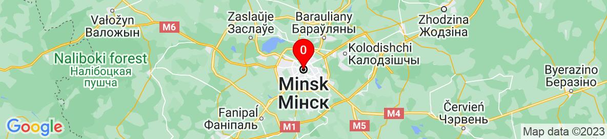 Map of Minsk, Minsk Region, Belarus. More detailed map is available only for registered users. Please register or log in.