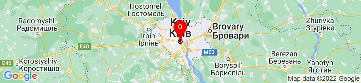 Map of Kyiv, Kyiv City, Ukraine. More detailed map is available only for registered users. Please register or log in.