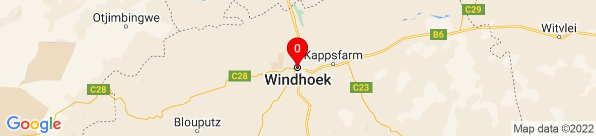 Map of Windhoek Namibia. More detailed map is available only for registered users. Please register or log in.