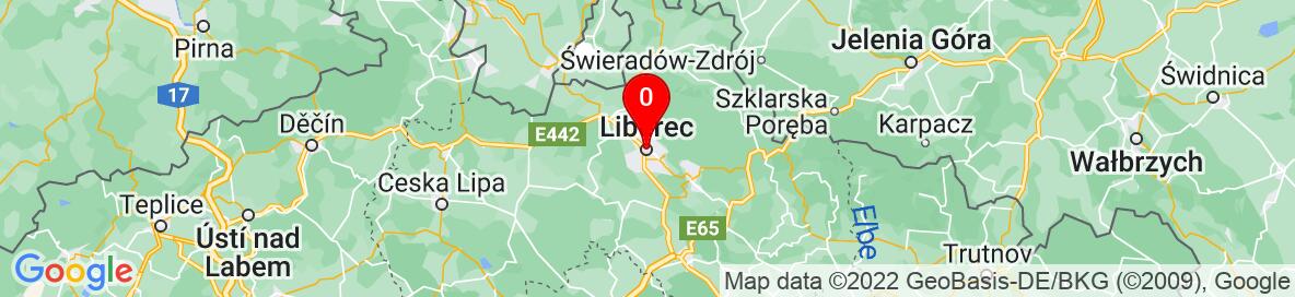 Map of Liberec, Liberec District, Liberec Region, Czechia. More detailed map is available only for registered users. Please register or log in.