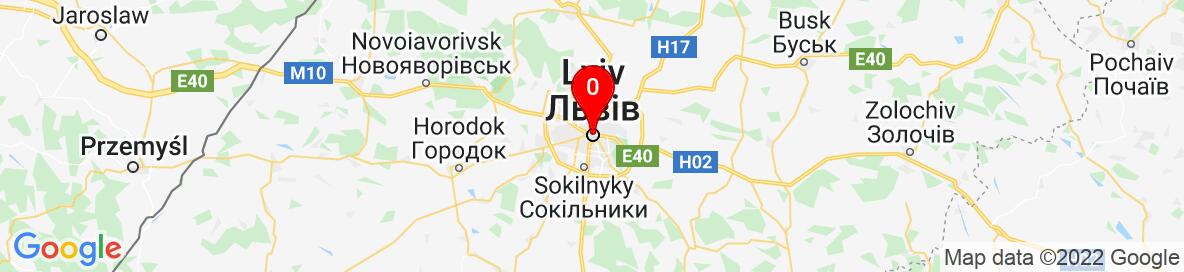 Map of Lviv, Lviv Oblast, Ukraine. More detailed map is available only for registered users. Please register or log in.