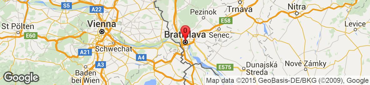Map of Bratislava,Slovakia. More detailed map is available only for registered users. Please register or log in.
