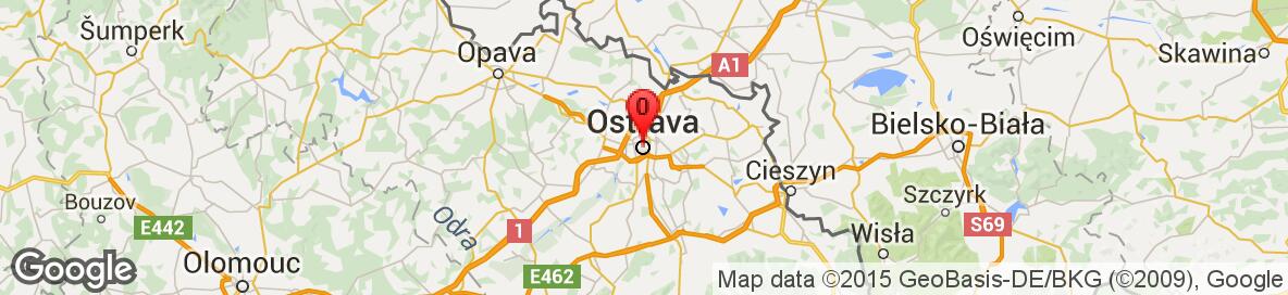 Map of Ostrava, Ostrava-City District, Moravian-Silesian Region, Czech Republic. More detailed map is available only for registered users. Please register or log in.