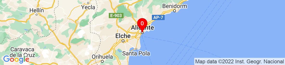 Map of Alicante, Spain. More detailed map is available only for registered users. Please register or log in.