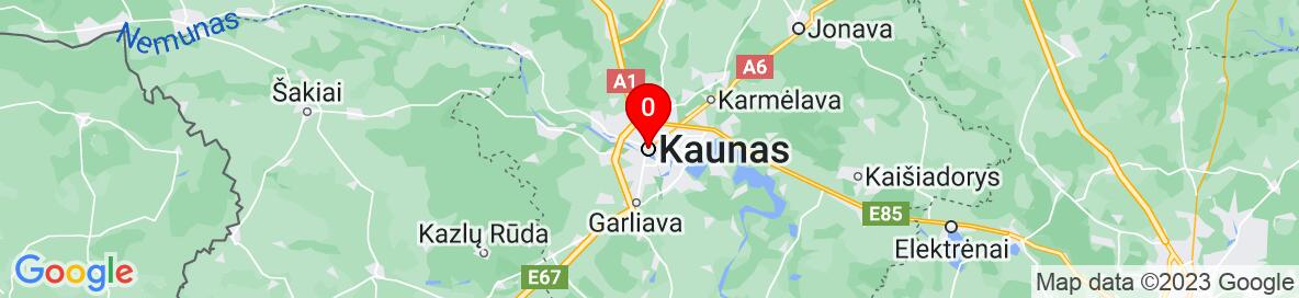 Map of Kaunas, Kaunas City Municipality, Kaunas County, Lithuania. More detailed map is available only for registered users. Please register or log in.