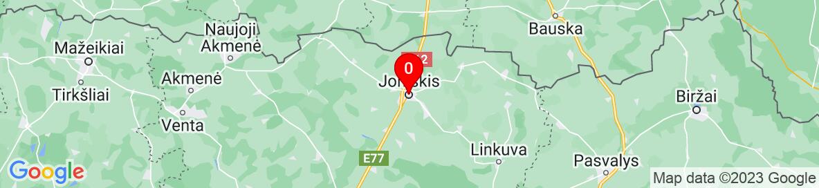 Map of Joniskis, Lithuania. More detailed map is available only for registered users. Please register or log in.