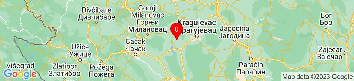 Map of Brnjica, Šumadijski okrug, Serbia. More detailed map is available only for registered users. Please register or log in.