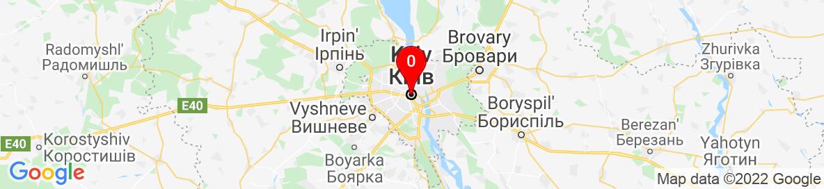 Map of Kyiv, Kyiv City, Ukraine. More detailed map is available only for registered users. Please register or log in.