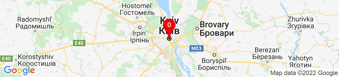 Map of Kyiv, Kyiv City, Ukraine. More detailed map is available only for registered users. Please register or log in.