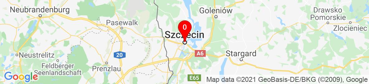 Map of Szczecin, Miasto Szczecin, West Pomeranian Voivodeship, Poland. More detailed map is available only for registered users. Please register or log in.